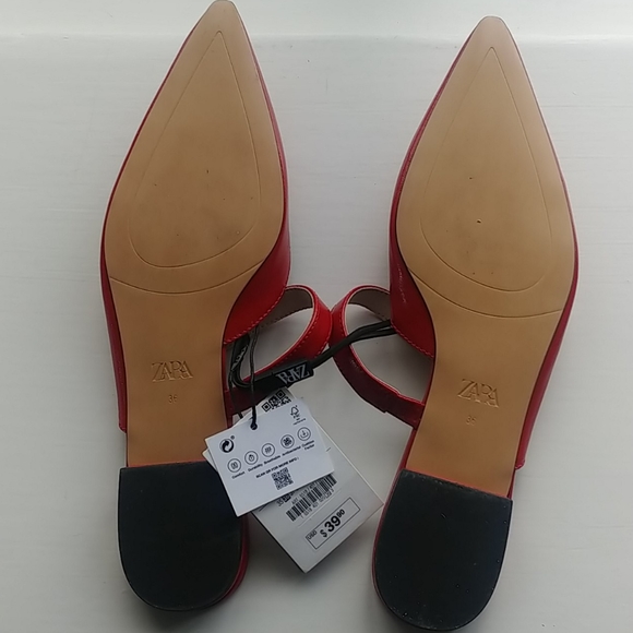 Zara Pointed Flat Mary Jane Slip On - 6/6.5 - Picture 3 of 5